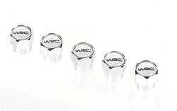 WRC - Kaufmann Neuheiten WR-KFZ-372 5 Caps Aluminium White - Car Wheel Trims (Set of 4)