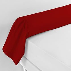 DOUCEUR D'INTERIEUR Bolster Cover 85 x 185 cm Plain Lina Burgundy