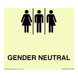 Female, Male and Non-gender specific Sign - 85x85mm - S85