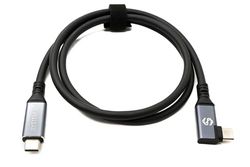 System-S USB4 80 cm kabel type C stekker naar stekker hoek 40 Gbit/s 240 W USB 4.0 kabel adapter