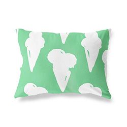 BonaMaison Fundas para Cojínes, Verde Petróleo-Blanco Funda de Almohada para Sofá Coche Silla Oficina Cama Decorativa Moderna Decoración del Hogar, 35x50 Cm - Diseñado y Fabricado en Turquía