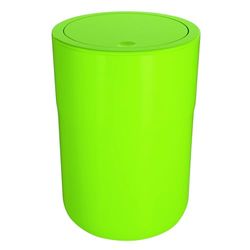 Spirella Design Poubelle à Couvercle pivotant Cocco avec Anneau pour Fixer Les Sacs Poubelle Salle de Bains 5 litres Poubelle à cosmétiques Récipient à ordures (ØxH): 19 x 26 cm Vert