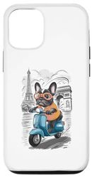 iPhone 14 Paris France Eiffel Tower French Bulldog Gift Case