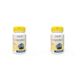 LongLife® Olio Di Cumino Nero Bio 500 Mg | Titolato al 60% in acido linoleico | Circolazione, Cuore, Glicemia | 60 perle | Doping Free (Confezione da 2)