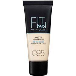 Maybelline New York Fondotinta Fit Me Matte&Poreless, Finish Opacizzante e Fissante, Tonalità: 35 Fair Porcelaine