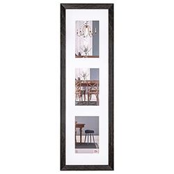 walther design Cadre photo walther design gris foncé 3X 10x15 cm galerie avec passe-partout, cadre en bois Fiorito EF315VD