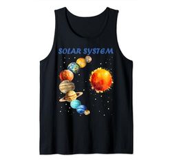 Lindo Sistema Solar Para Niños Niños Planetas Ciencia Camiseta sin Mangas