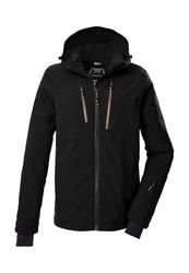 killtec Uomo Giacca da sci/giacca funzionale con cappuccio e paraneve KSW 439 MN SKI JCKT, schwarz, S, 43161-000