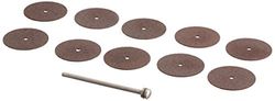 Proxxon 28810 - Set di dischi da taglio 22 mm, 10 pezzi + supporto, colore: Grigio