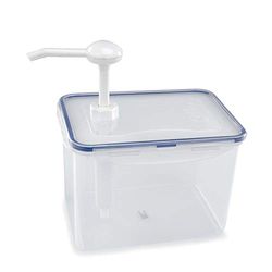 WAS 3733 390 Polypropyleen sauzendispenser, 23 cm lang, 16 cm breed, 16 cm hoog, 3,9 l