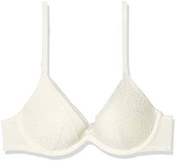 Calvin Klein Push-up beha voor dames (Kissing Center Front), wit (Ivory 101), 75A