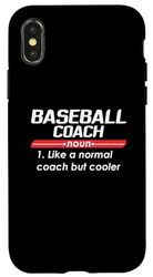 Carcasa para iPhone X/XS Entrenador de béisbol 2018 Diseñador de definición divertida