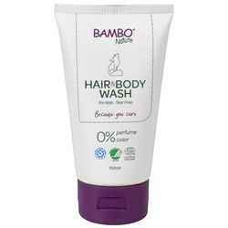 Bambo Nature Kids Shampoo and Body Wash, 150ml,Bath Wash For Sensitive Skin, Tear-Free Shampoo, Organic and Vegan For Clean and Happy Baby, Sustainable Products