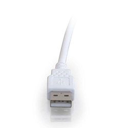 C2G Comprimento de 3 m USB 2.0 A macho a fêmea, cor branca - cabo USB (cor branca, USB A, USB A, macho / feminino, branco)