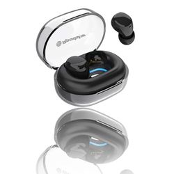 Roadstar HED-360BT/BK Bezprzewodowe słuchawki Bluetooth z etui do ładowania, kolor czarny, kompaktowa konstrukcja