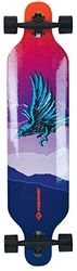 Schildkröt Longboard Freeride 41, design: God Feather, 9-voudig verlijmd esdoorn, compleet board met drop through asophanging, ABEC-11 kogellagers, 510691