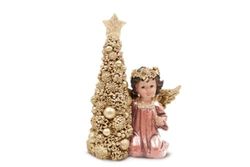 SUD IMPORT SRL Ange résine Rose 21 cm 722132