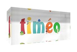 Little helper herinnering deco acryl transparant gepolijst als diamantstijl illustratief bont met de naam de jeune jongens timéo 5 x 21 x 2 cm Grand