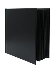 Deknudt fotoalbum, läder/konstläder, 20 x 20 cm, svart