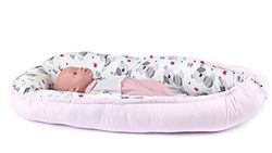 KOSPU Nid Bébé Multifonctionnel Cocoon Bébé Cocoon Baby Cocoon Bumper Lit de Voyage 100% Coton Anti-Allergique 82-NPBM-6MJO Taille Unique Multicolore