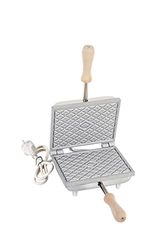 CBE MiTA - Biscottiera ELETTRICA rettangolare con piastra in ALLUMINIO alimentare per cottura veloce a basso consumo energetico. Waffle maker con spessore cialda 5.0mm