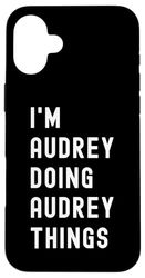 Sono Audrey Que Fa Cose di Audrey Custodia per iPhone 16 Plus