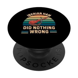 Jamón Ibérico Retro No Hizo Nada Malo Jamón Ibérico Vintage PopSockets PopGrip Intercambiable