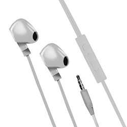 MOOOV 493162 - Auriculares con Cable 1,2 Metros y micrófono in-Ear, Sonido estéreo Galaxy, Huawei, XiaoMi, PC, MP3/MP4 Android y Dispositivos con Conector Jack 3,5 mm, Gris