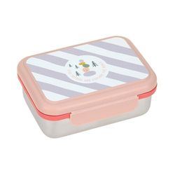 LÄSSIG Fiambrera para niños Fiambrera de acero inoxidable Fiambrera para el desayuno Sostenible Guardería Escuela/Lunchbox Stainless Steel Sunny Explorer green/blue