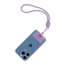 LEGAMI - Cordon Porte-téléphone Always Together, Smartohone Laynard, Cordon réglable avec Crochet en métal, Fermeture sûre, Autocollant, thème Lilac, 27 cm
