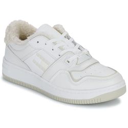 Tommy Jeans Baskets Femme Retro Basket Fourrées, Blanc (Ecru), 37