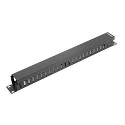 Organizador de cabos LANBERG metálico 1U tipo A Rack 19 preto