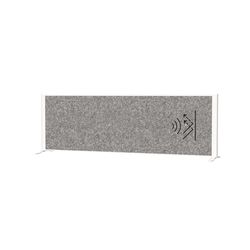 MAUL MAULconnecto - Separador acústico de Mesa (160 x 50 cm, para Escritorio, aparador, Separador de Habitaciones con pies, Fieltro acústico (4000 g/m²) como protección Visual y Aislamiento acústico