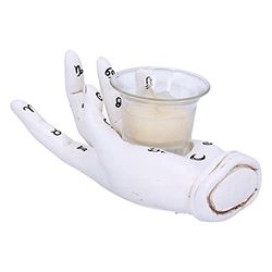 Nemesis Now Palmist's Prediction White Chiromancy Hand Candle Holder, 18.3cm