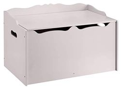 Amazon Basics Caja de juguetes de madera, color gris, 76.2 x 40.64 x 46.99 cm