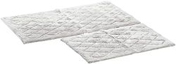 Vera Wang | Lot de 2 Tapis de Bain touffetés en Peluche, Doux et absorbants, Style Moderne pour décoration de Salle de Bain, Coton Rayonne, Gris, 2 pièces