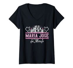 Mujer Maria Jose | Así es como se ve la mejor Maria Jose del Mundo Camiseta Cuello V