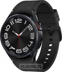 Samsung Galaxy Watch6 Classic 43 mm Smartwatch Fitness Tracker, wellness-bewaking, lange batterijduur, bluetooth, interactieve lunette van roestvrij staal, grafiet