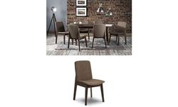 Julian Bowen SET OF KENSINGTON TABLE & 6 KENSINGTON CHAIRS