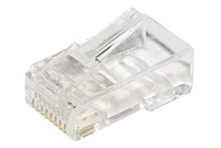 Link LKPL85I CONFEZIONE 100 CONNETTORI 8 POLI CAT 5E UTP NON SCHERMATO RJ45 CON INSERTO PER CAVO FLESSIBILE