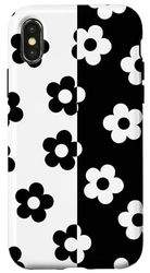 Custodia per iPhone X/XS Colore Daisy Block Split Color Indie Estetica anni '60 '70