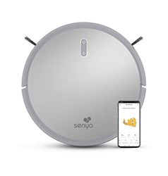 Senya aspirateur Robot Laveur My Little Robot SYCN-VC009, connecté en WiFi et Programmable Via Application/télécommande, 2000Pa, 120mins pour Tapis et sols durs, Silencieux
