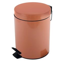 Spirella - Poubelle à pédale Acier SYDNEY - Design Moderne, Ouverture Facile, Seau Intérieur Amovible - Accessoire Salle de Bain ou Cuisine - Terracotta - 3L