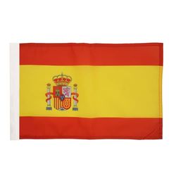 AZ FLAG - Spain Flag - 18'' x 12'' - 100% Polyester Spanish Small Banner with Sleeve - Fade Resistant - Vivid Colors - 18x12 in - 45x30 Cm