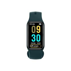 Blackview R1 Smartwatch, sporthorloge, 24 trainingsmodi, intelligente meldingen, hartslag- en slaapmonitor, menstruatiekalender, IP68 waterdicht, groene armband
