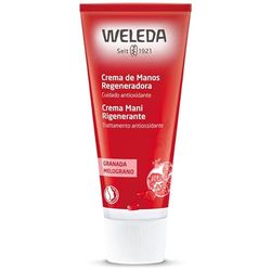 Weleda Creme de mãos regenerador de romã, cuidado antioxidante, ajuda a prevenir manchas, com óleo de sésamo e sementes de romã, 100% natural, vegano - 50 ml