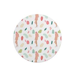 Questo Casa, Round Digital Printed Mouse Pad, Non-Slip Base, for Office and Home, Diameter:22cm