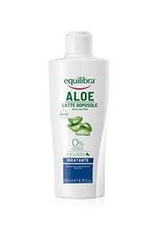 equilibra Solari, Aloe Latte Doposole Idratante, a Base di Olio di Carota, Vitamina E, Aloe Vera equilibra (40%), Doposole Idratante che Rinfresca e Riequilibra la Pelle Arrossata, 200 ml
