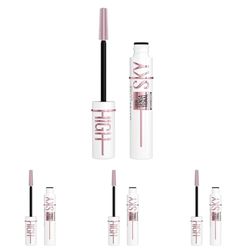 Maybelline New York Lash Sensational Sky High Mascara, Volumising & Lengthening Mascara, Waterproof Flake-Free Formula Infused with Bamboo Extract & Fibres, Very Black, 7 ml (Pack of 4)