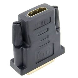 SeKi Adattatore HDMI; HDMI A Femmina a DVI-D (24+1) Maschio DVI Bidirezionale a HDMI Femmina; Contatti Dorati - Nero